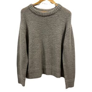 Fashion Nova Gray Acryllic Oversize Crew Neck Sweater Size L